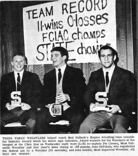 1967 Staples Wrestling Champs